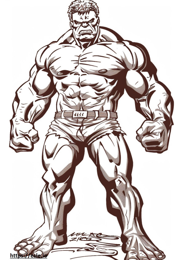 Hulk roșu fisa de colorat