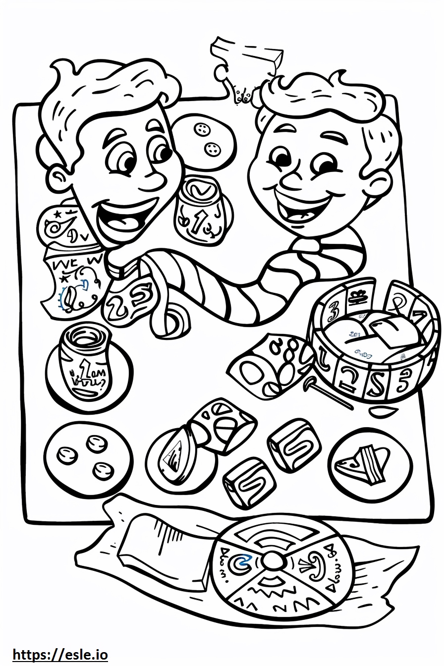 Clue board game and coloring page