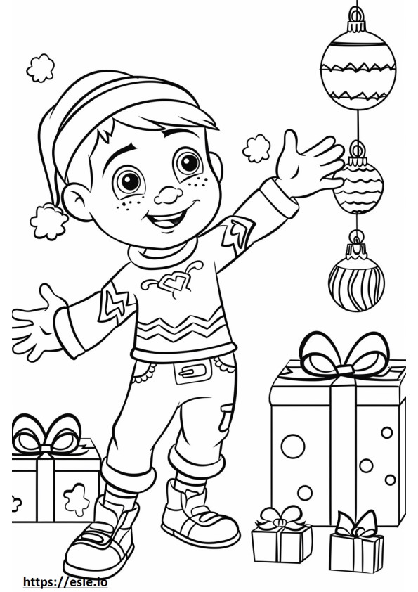 Disney junior christmas coloring page