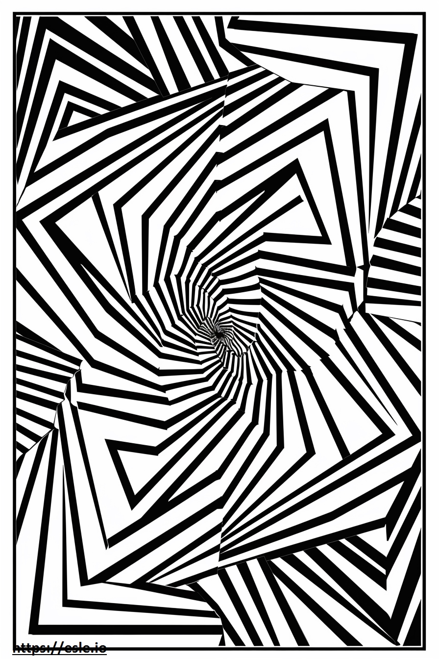Illusione ottica geometrica da colorare e stampare
