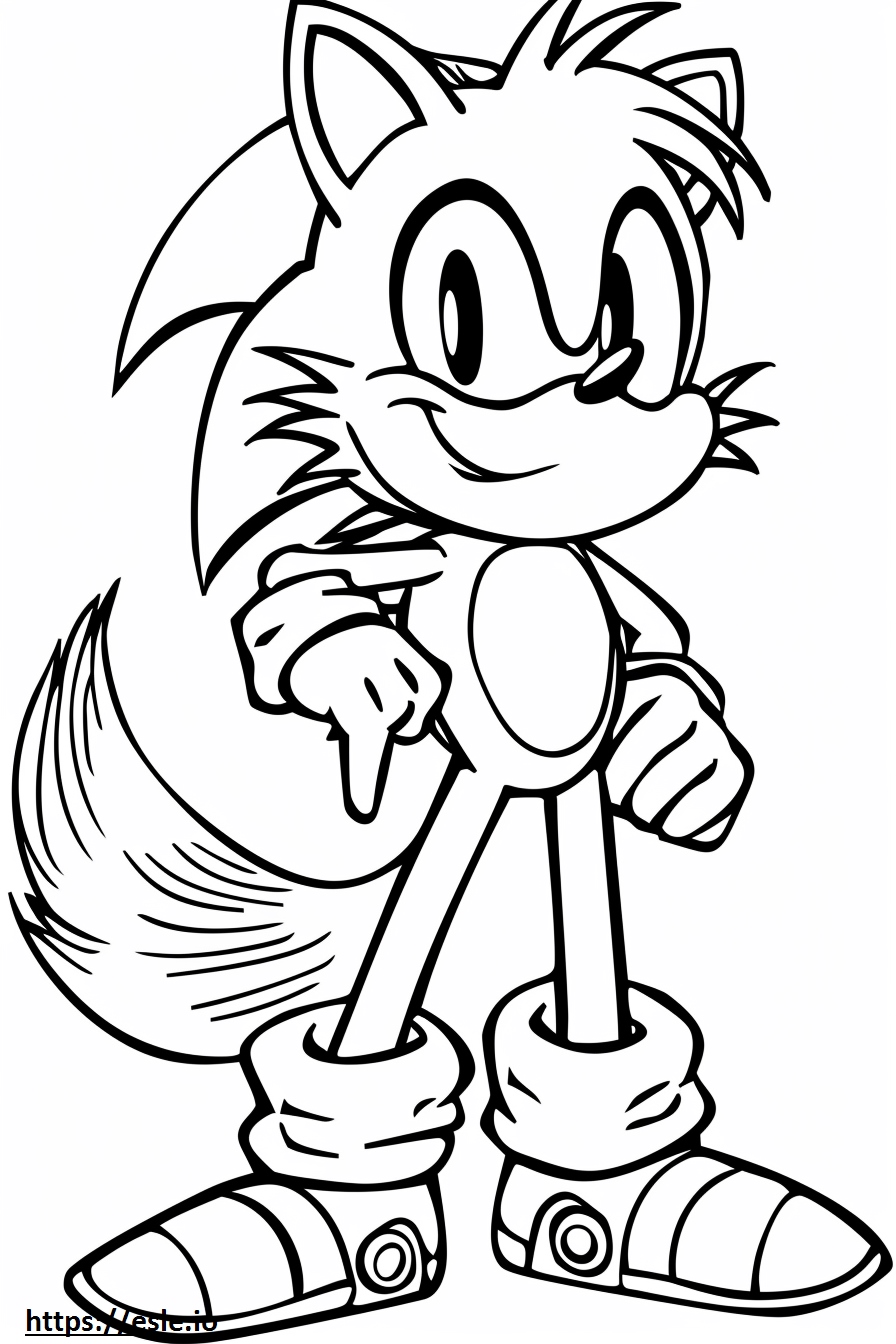 Sonic, Tails, Knuckles, and Amy Coloring Page