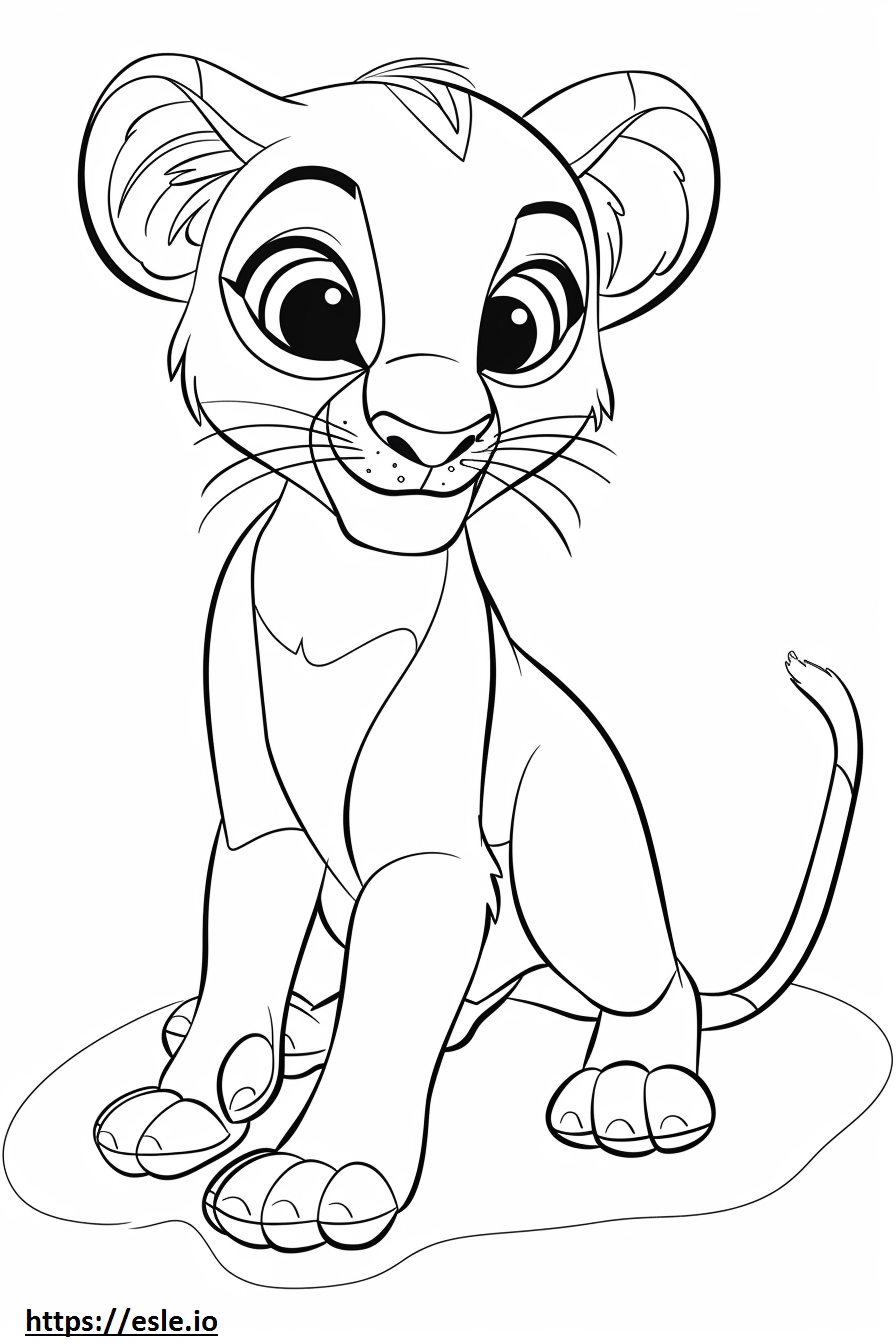 Baby black panther coloring page