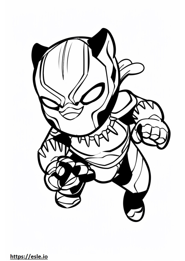 Baby black panther for coloring