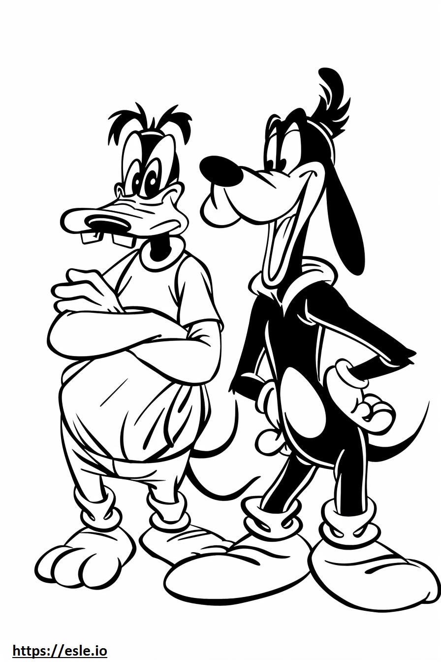 Goofy and pluto for coloring