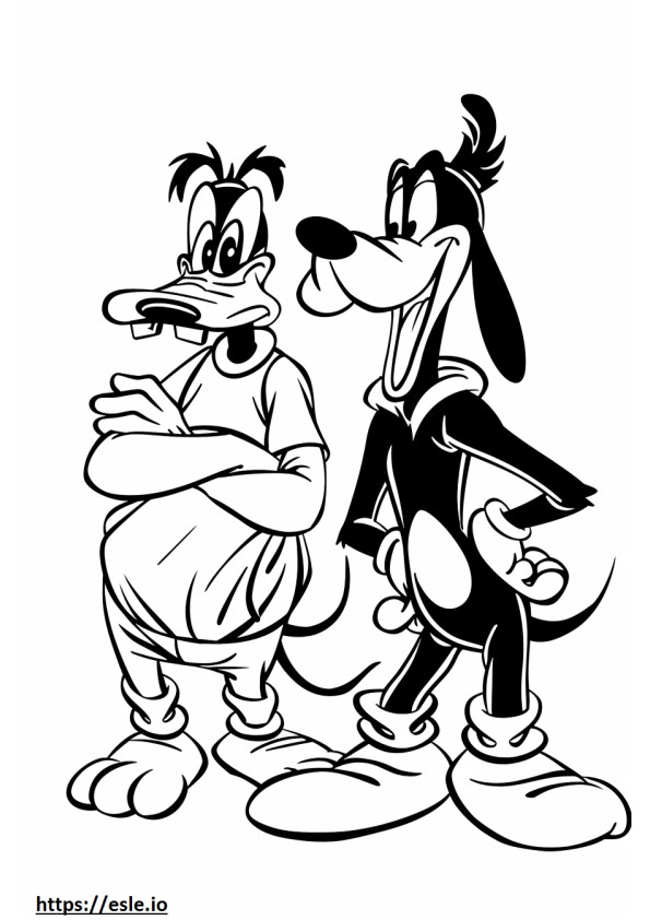 Goofy und Pluto ausmalbild zum ausdrucken