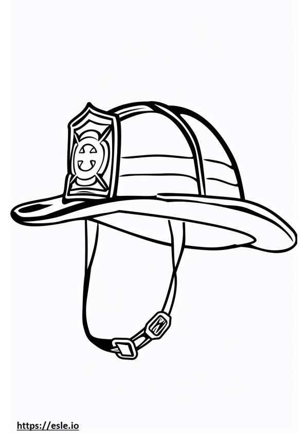 Cappello da pompiere disegno da colorare