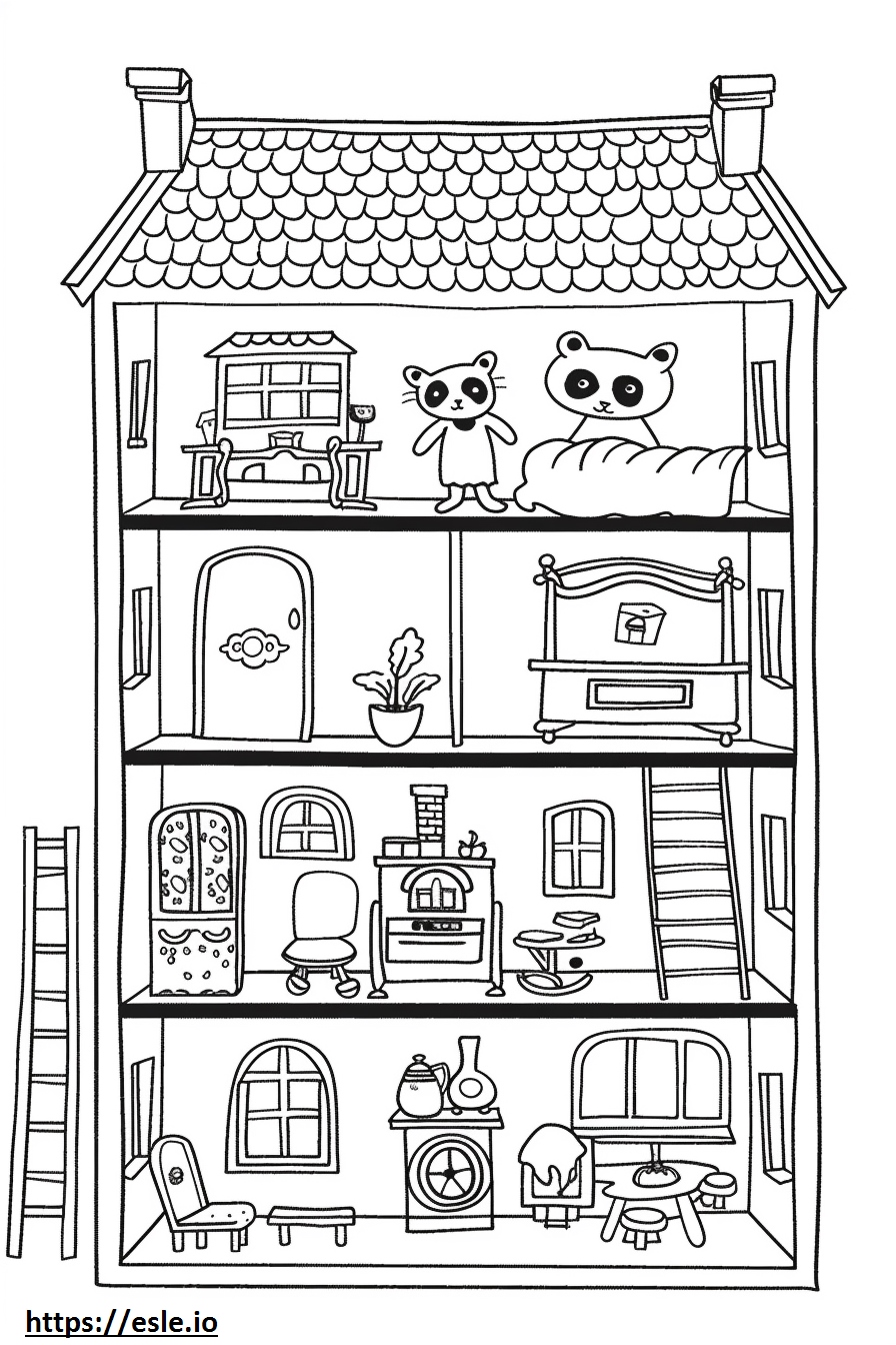 Pandy gabby's dollhouse for coloring