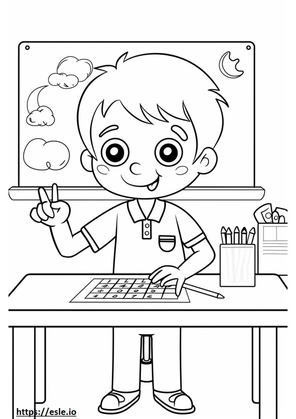 Preschool 123 coloring page
