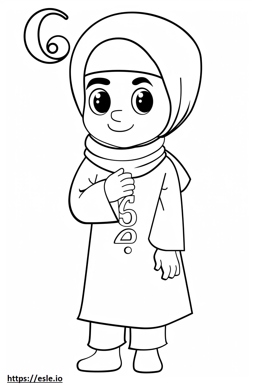 Gambar Angka Arab untuk Mewarnai - Gratis untuk Dicetak