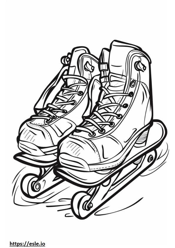 Sepatu roda gambar mewarnai