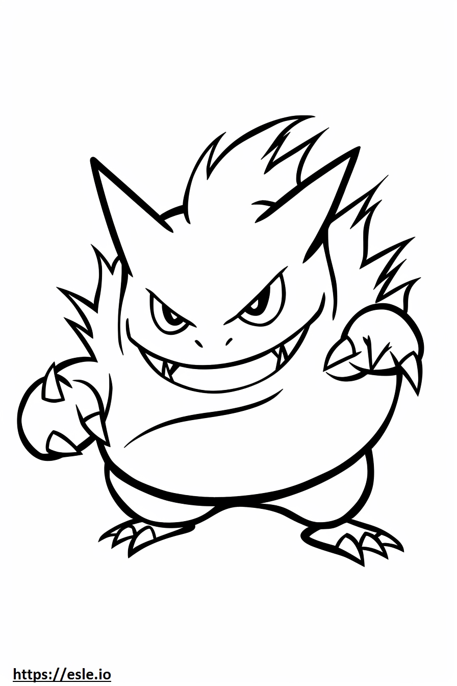 Carta Pokemon Gengar disegno da colorare