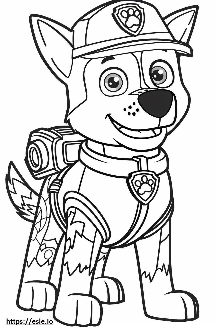 Paw Patrol Sketch For Free Printable Coloring Page