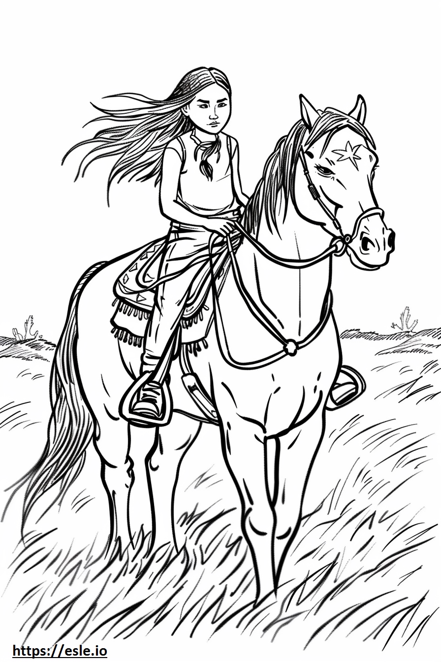 Spirit Stallion of the Cimarron Coloring Page