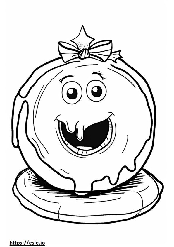 Christmas donut coloring sheet