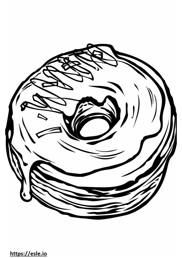 Christmas donut for coloring