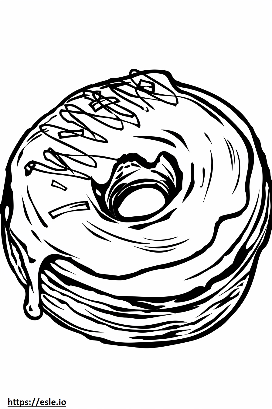 Christmas Donut Coloring Page