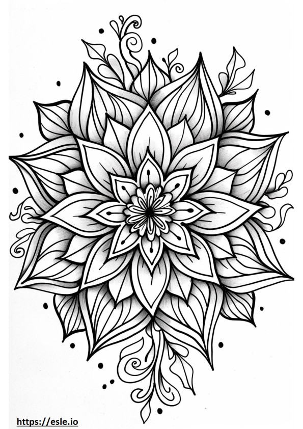 Flower mandala coloring sheet