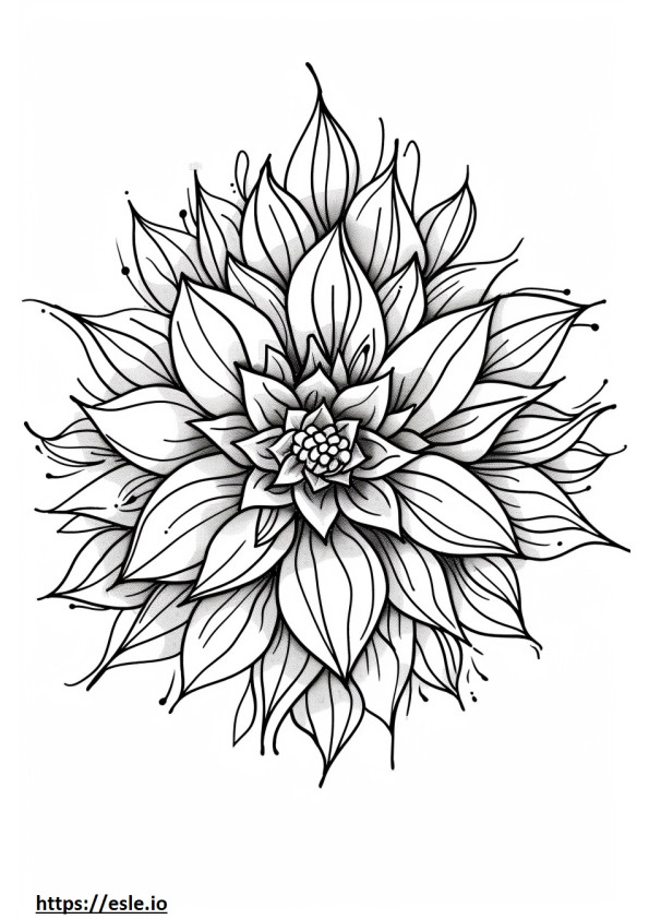 Flower mandala for coloring