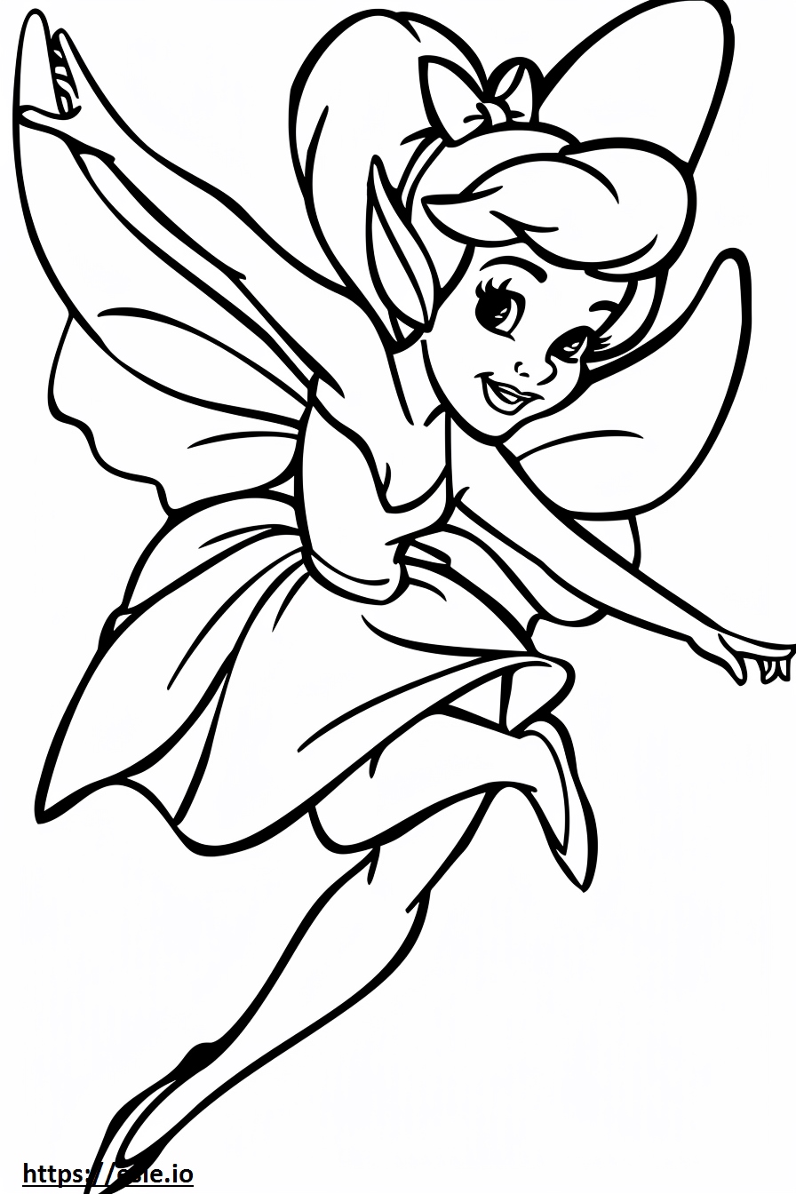 Free Printable Christmas Tinkerbell Coloring Page