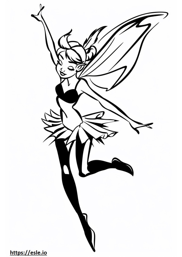 Tinkerbell Natal mewarnai