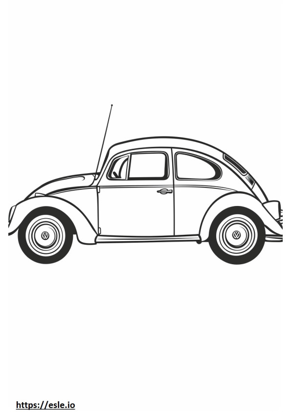Keverauto uit 1930 kleurplaat