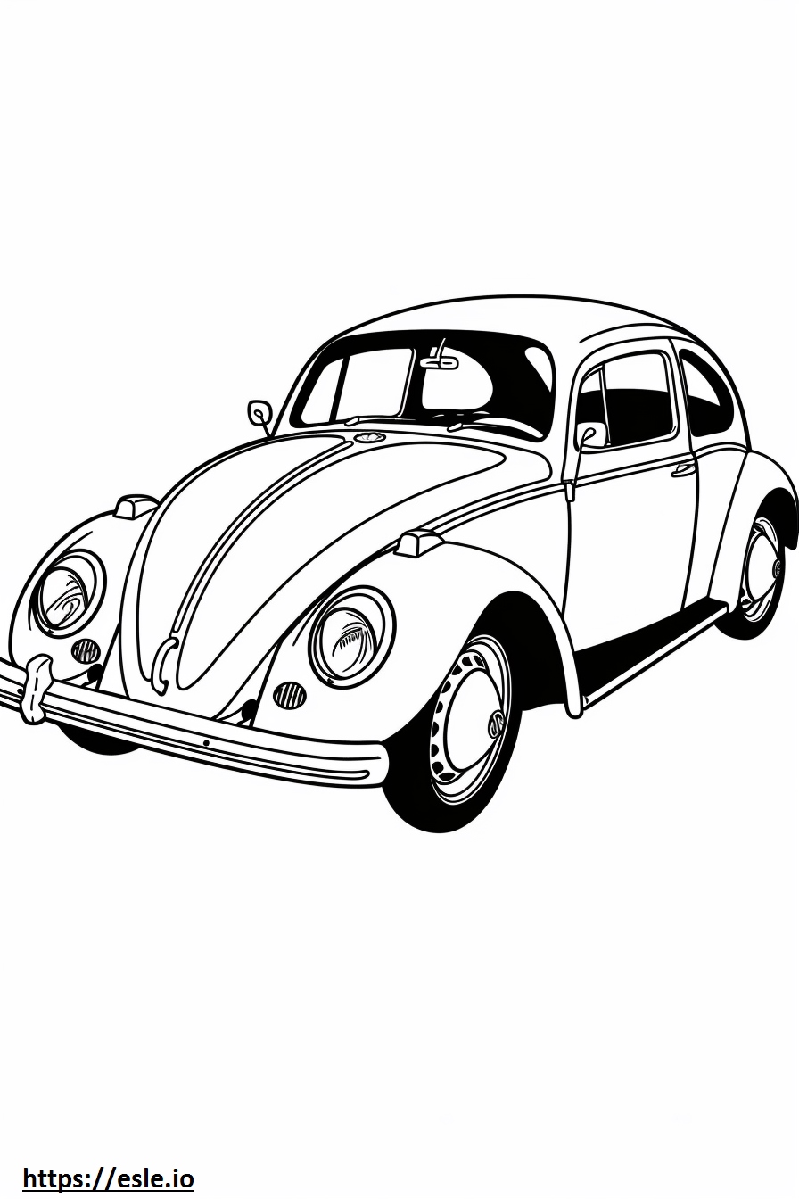1930 Käfer Auto ausmalbild für kinder