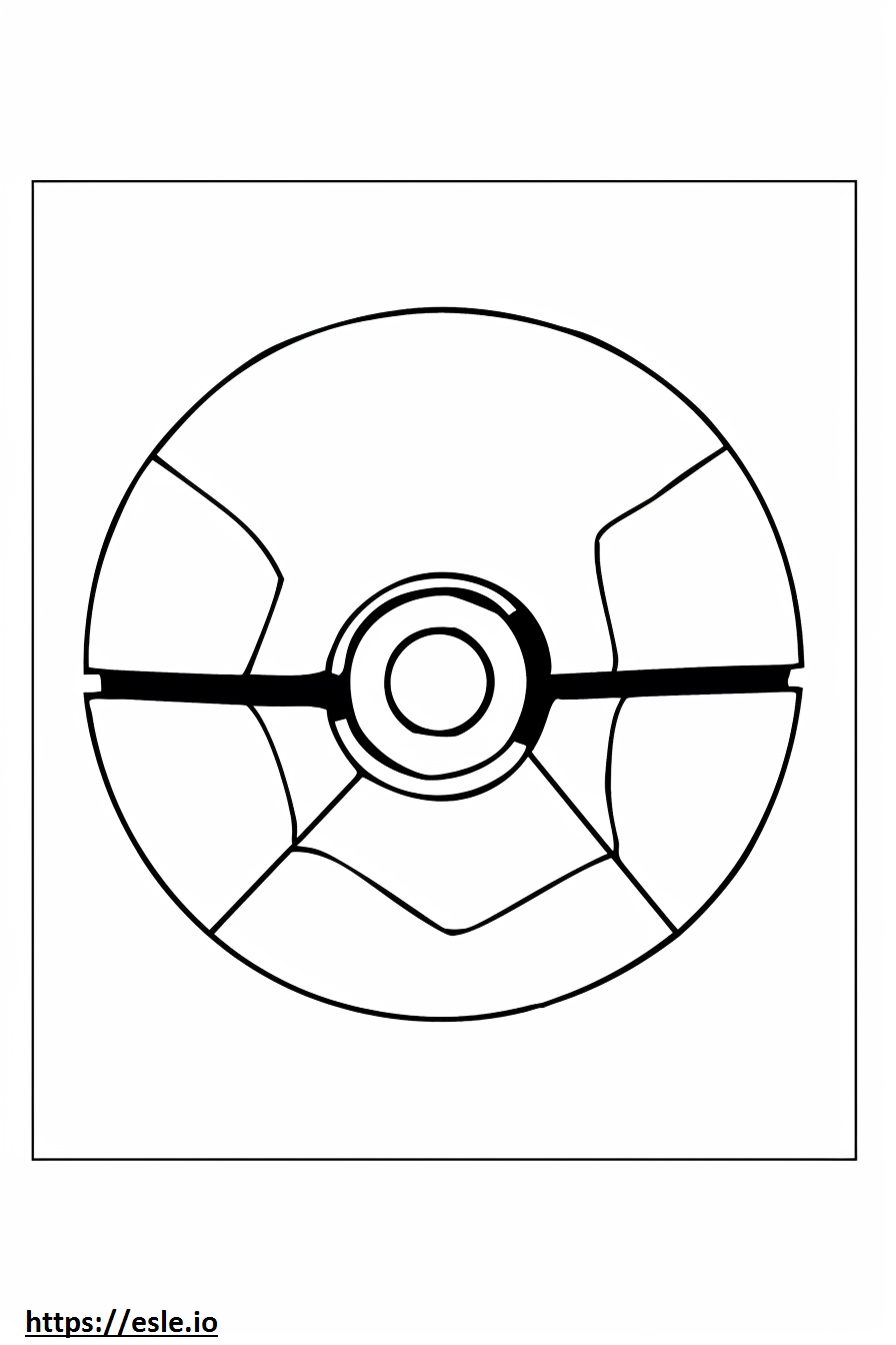 Bola mestre Pokémon desenho para colorir