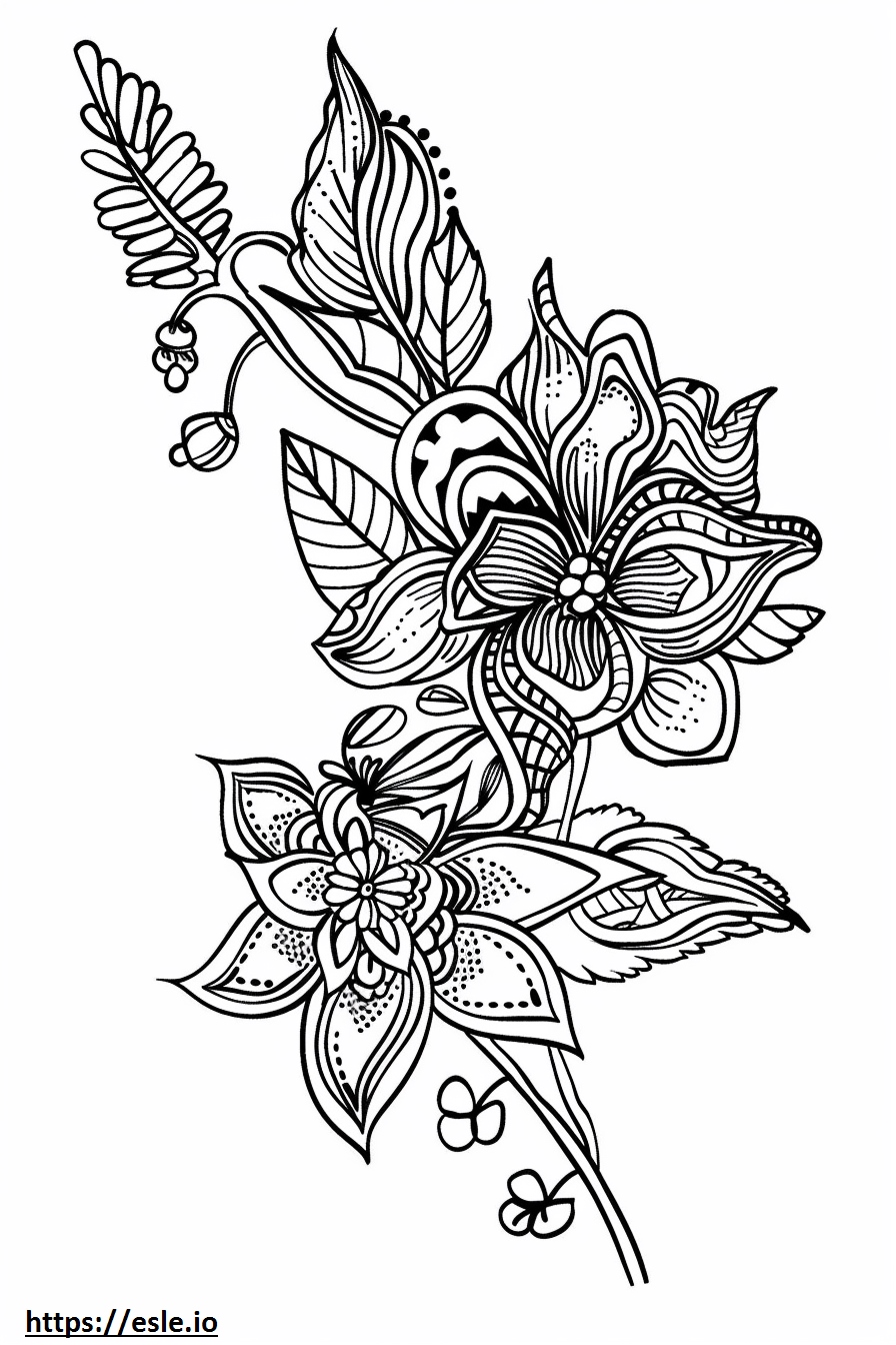 Artistic tattoo for coloring