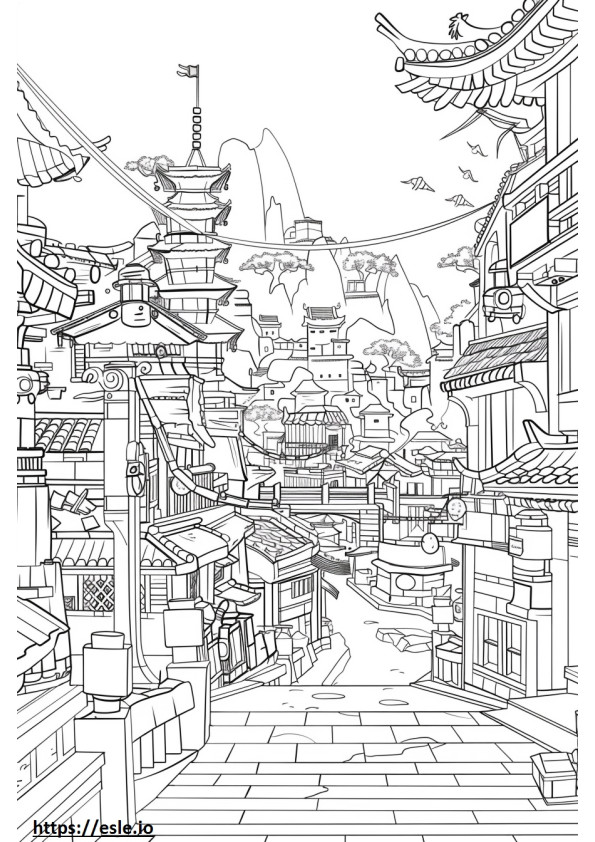 cidade de Ninjago para imprimir