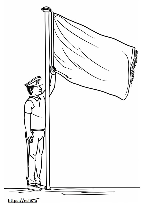Bandiera del Perù disegno da colorare