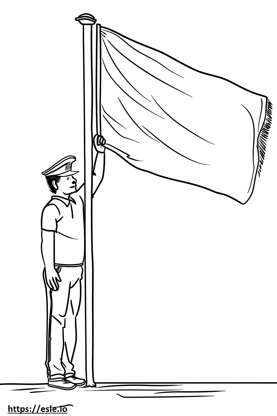 Bendera Peru untuk mewarnai