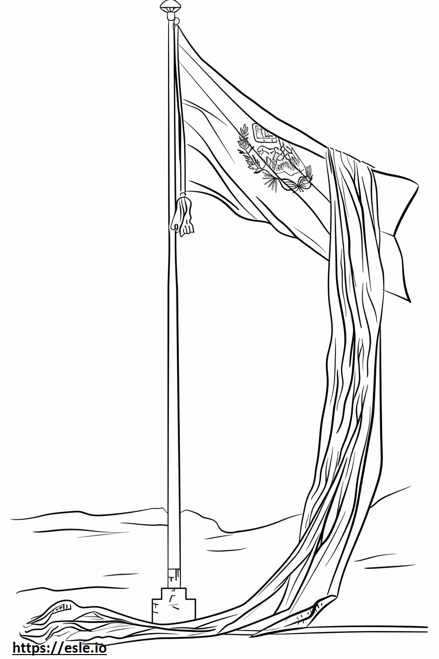 Drapeau du Pérou coloriage gratuit à imprimer