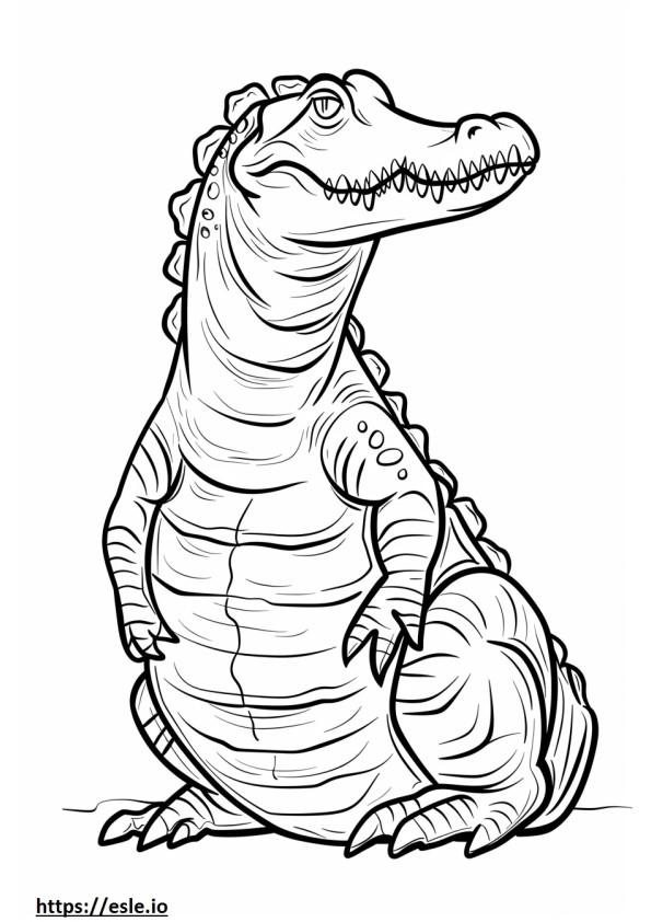 Realistic crocodile for coloring