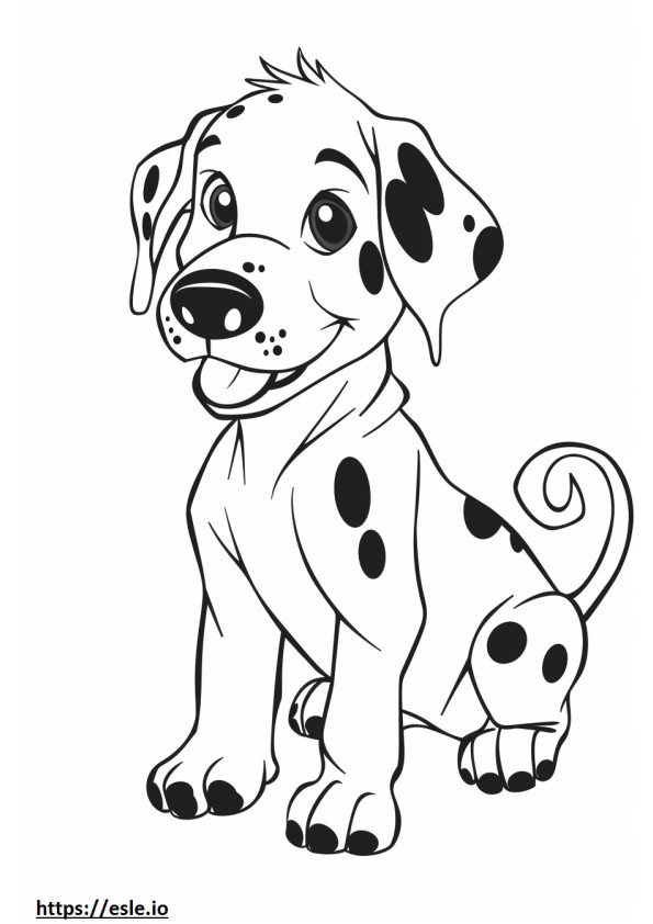 Dalmatien sans taches coloriage