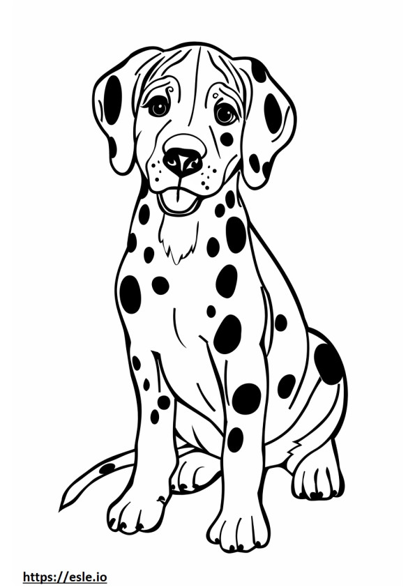 Dalmatien sans taches coloriage a imprimer