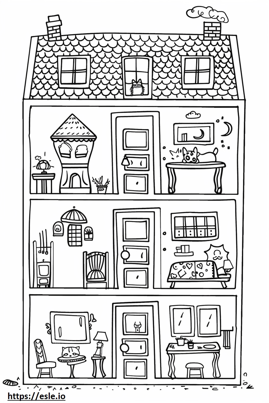 Pandy Paws Gabbys Puppenhaus ausmalbild