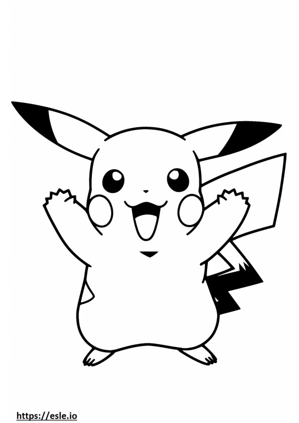 Kawaii pikachu coloring sheet