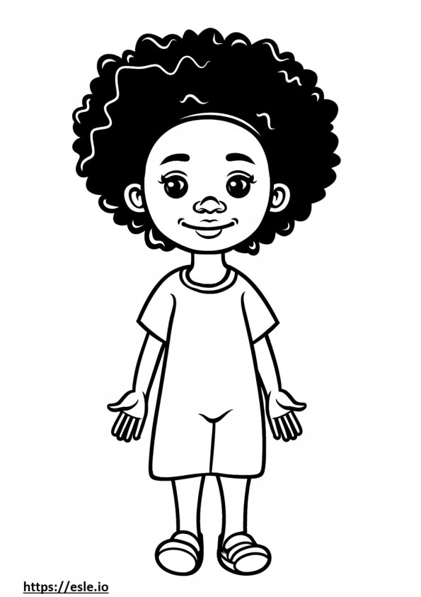 African american coloring page