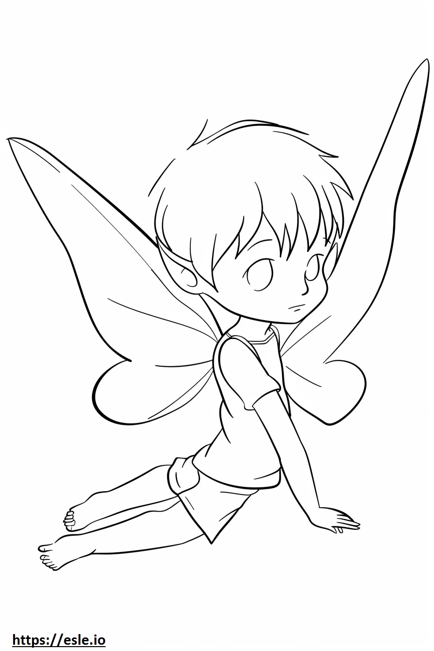 Boy fairy coloring sheet