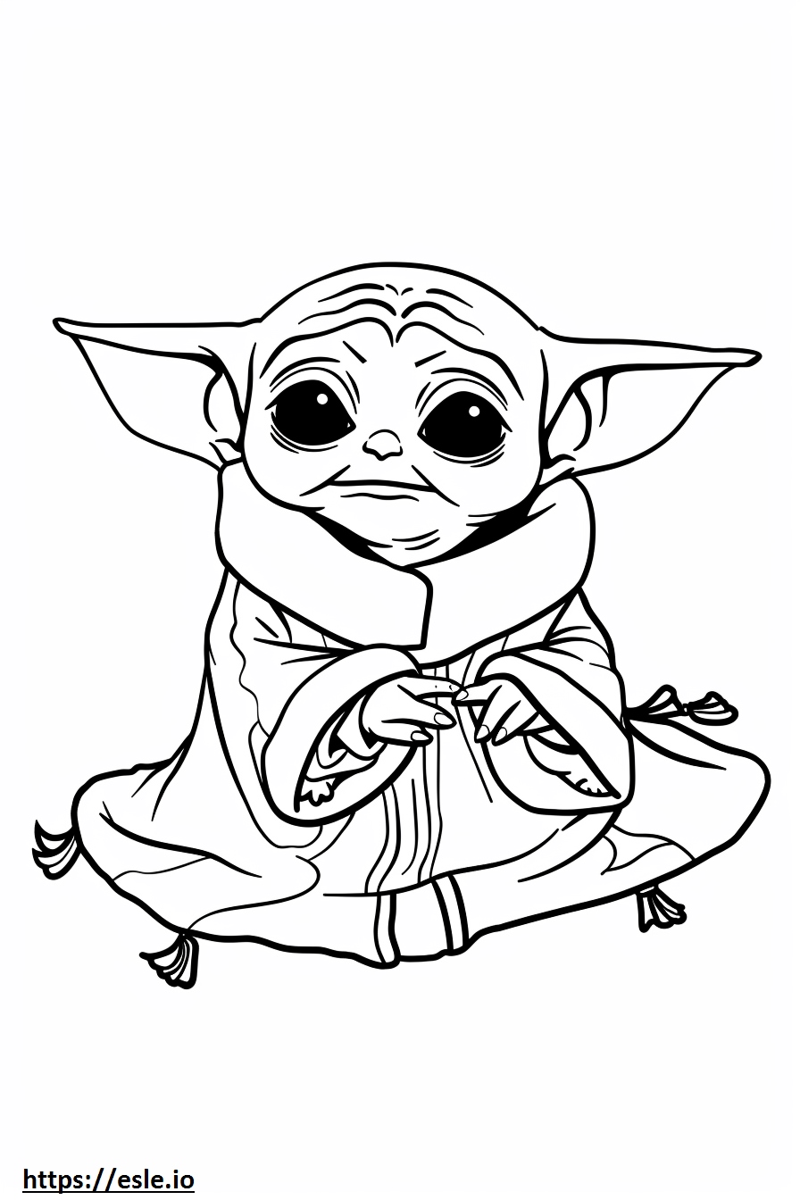 Yoda drawing cute baby stitch coloring sheet