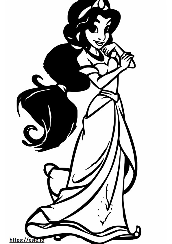 Aladdin 2019 jasmine for coloring