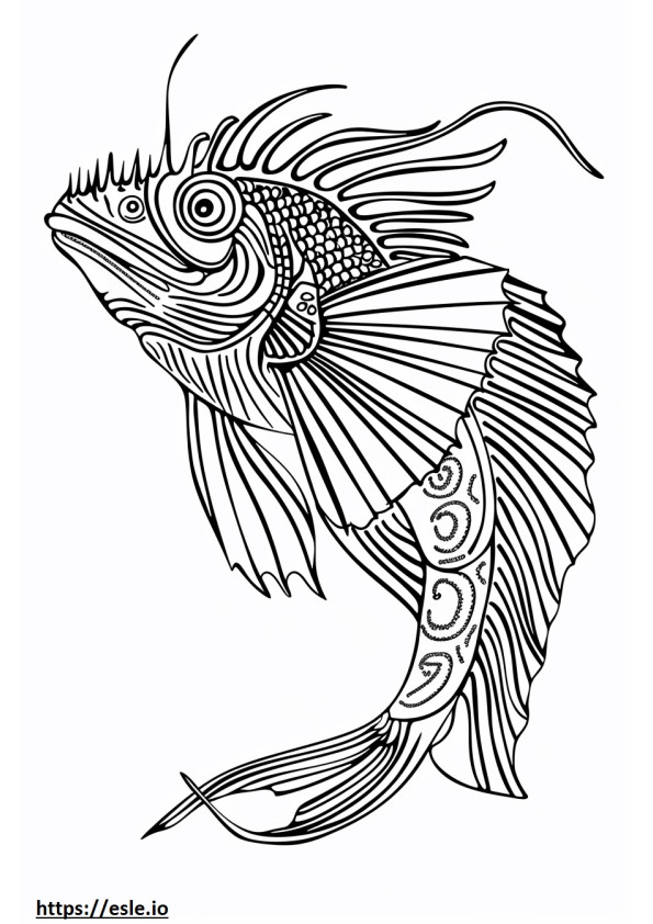 Viperfish coloring sheet