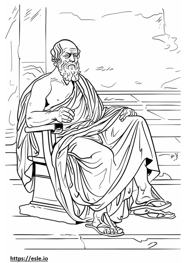 Socrates coloring page
