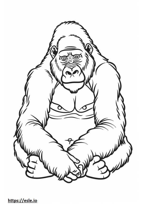 Gorilla coloring sheet