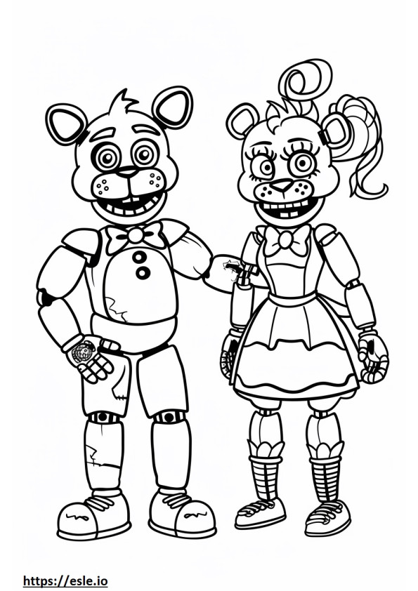 Freddy and bonnie coloring page