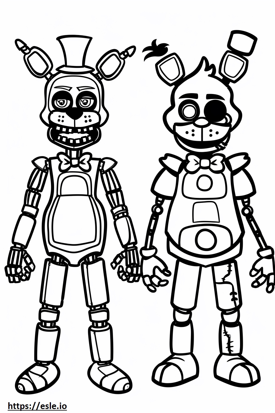 Freddy and bonnie coloring sheet
