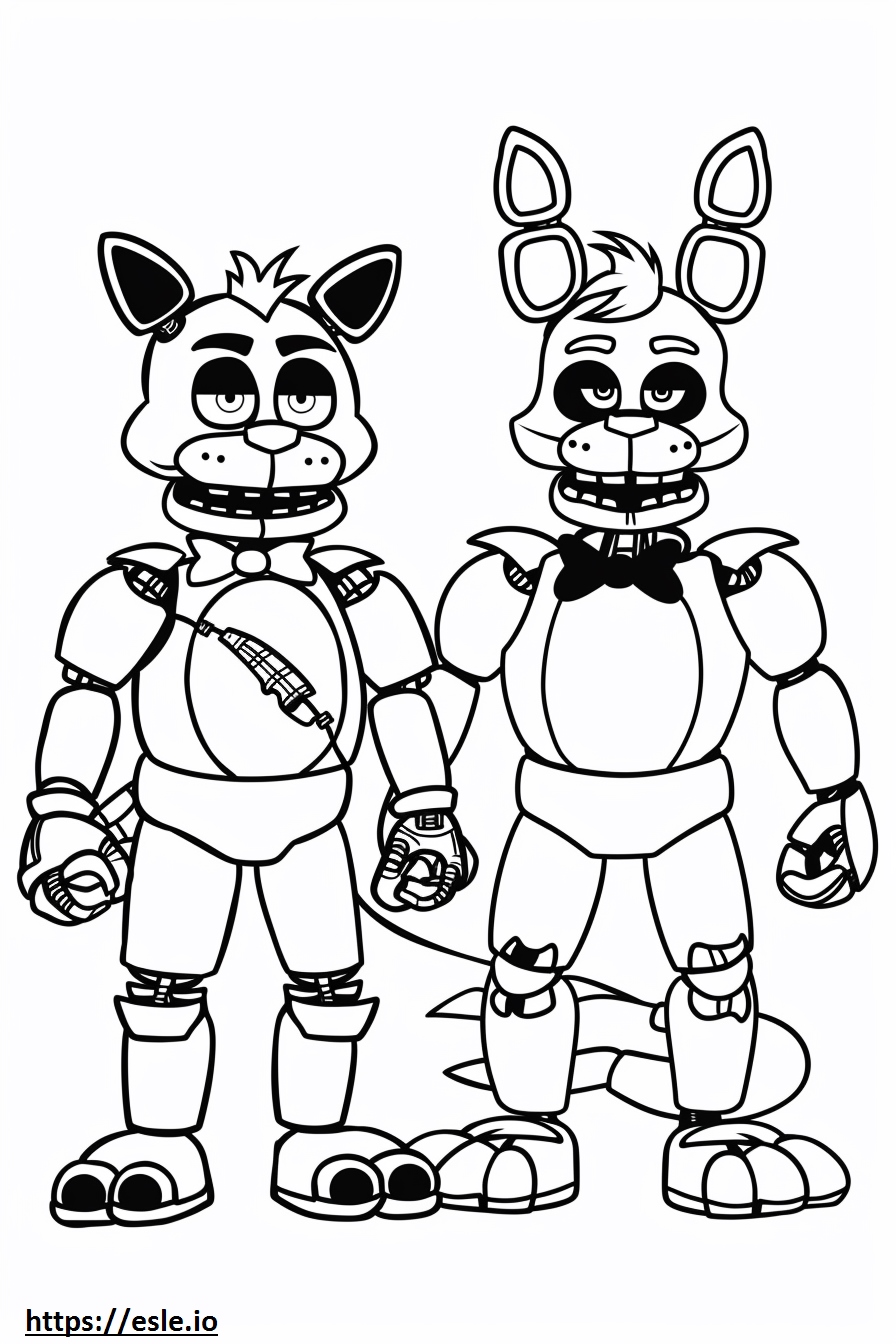 Freddy e Bonnie disegno da colorare