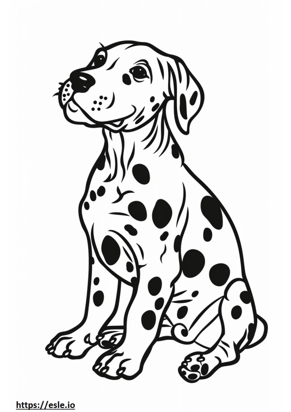 chien dalmatien dessin coloriage