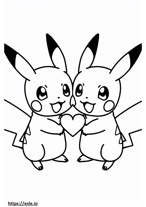Pokémon Valentin kifestő nyomtatható