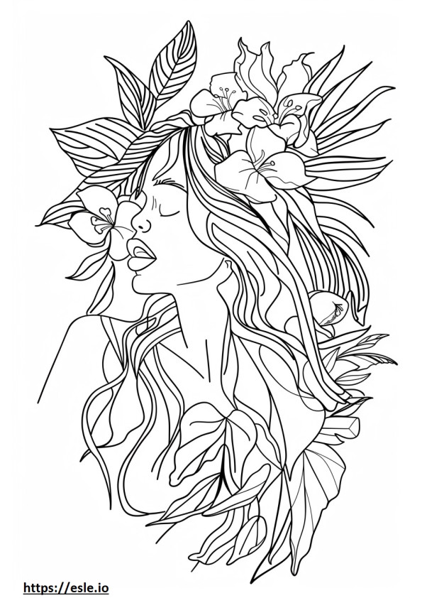 Paraíso de Vênus desenho para colorir